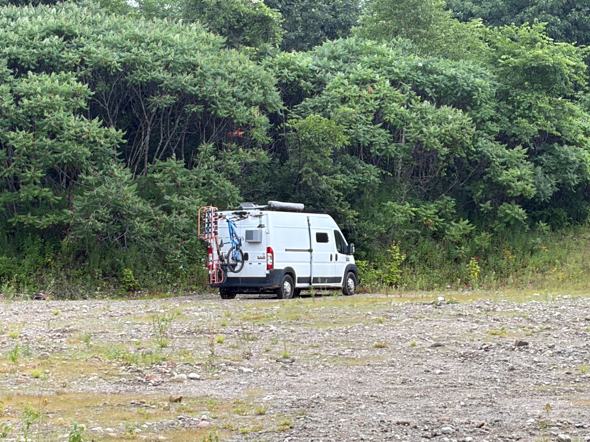 Van and enclosed trailer on a transport trip